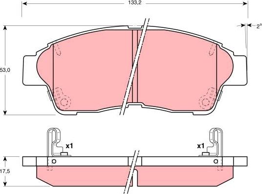 TRW GDB3207 - Тормозные колодки, дисковые, комплект parts5.com