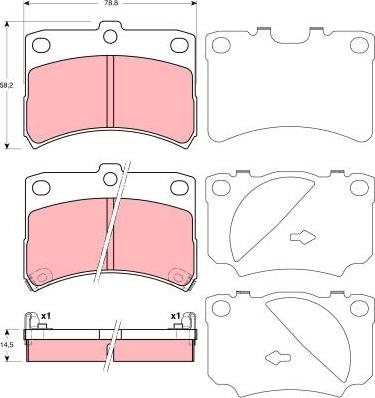 TRW GDB3219 - Тормозные колодки, дисковые, комплект parts5.com