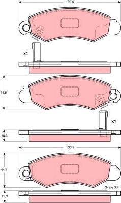 TRW GDB3215 - Тормозные колодки, дисковые, комплект parts5.com