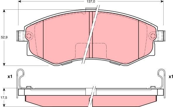 TRW GDB3211 - Тормозные колодки, дисковые, комплект parts5.com