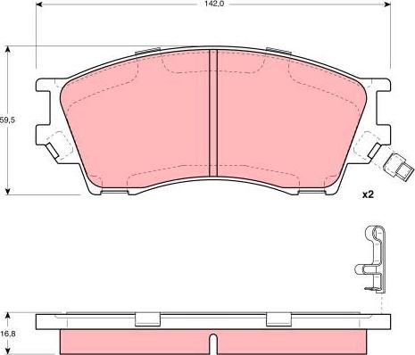 TRW GDB3230 - Тормозные колодки, дисковые, комплект parts5.com