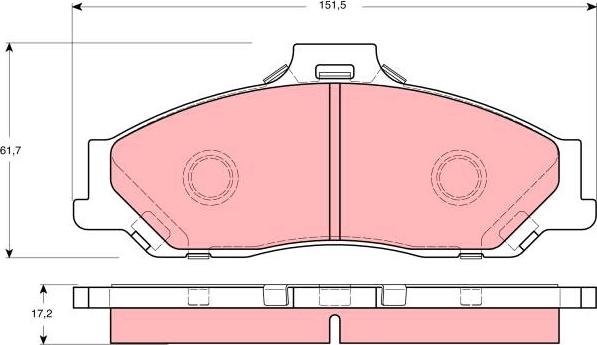 TRW GDB3238 - Тормозные колодки, дисковые, комплект parts5.com