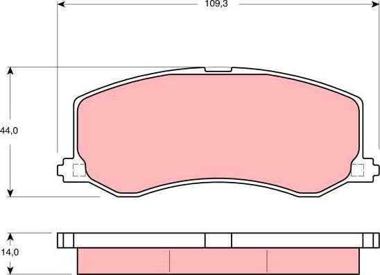 TRW GDB3237 - Тормозные колодки, дисковые, комплект parts5.com