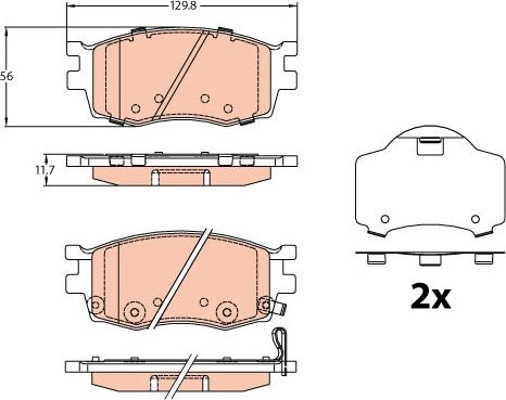 TRW GDB3226 - Тормозные колодки, дисковые, комплект parts5.com