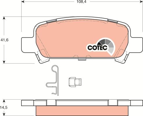 TRW GDB3223 - Brake Pad Set, disc brake parts5.com