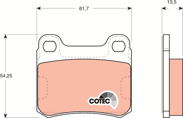 TRW GDB294 - Тормозные колодки, дисковые, комплект parts5.com