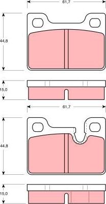 TRW GDB247 - Тормозные колодки, дисковые, комплект parts5.com