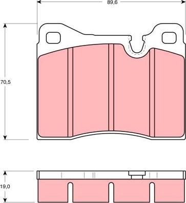 TRW GDB261 - Тормозные колодки, дисковые, комплект parts5.com