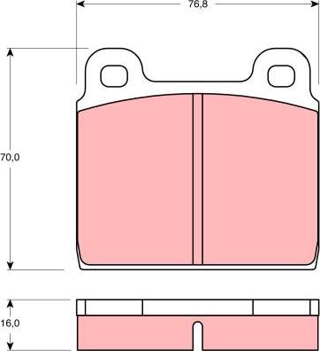 TRW GDB267 - Тормозные колодки, дисковые, комплект parts5.com