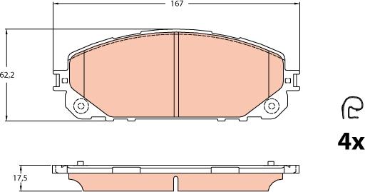 TRW GDB2094 - Тормозные колодки, дисковые, комплект parts5.com