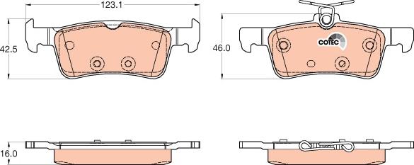 TRW GDB2055 - Тормозные колодки, дисковые, комплект parts5.com