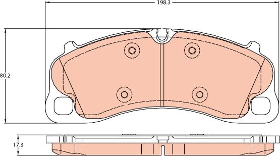 TRW GDB2089 - Тормозные колодки, дисковые, комплект parts5.com