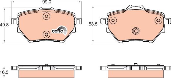 TRW GDB2036 - Тормозные колодки, дисковые, комплект parts5.com