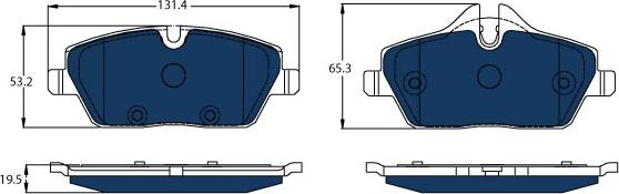 TRW GDB2038BTE - Тормозные колодки, дисковые, комплект parts5.com