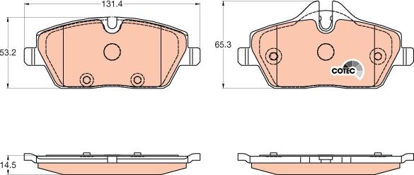 TRW GDB2038 - Тормозные колодки, дисковые, комплект parts5.com