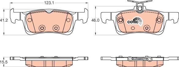 TRW GDB2037 - Тормозные колодки, дисковые, комплект parts5.com