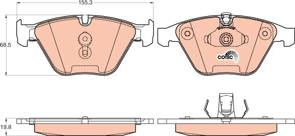 TRW GDB2021 - Тормозные колодки, дисковые, комплект parts5.com