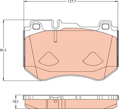 TRW GDB2078 - Тормозные колодки, дисковые, комплект parts5.com