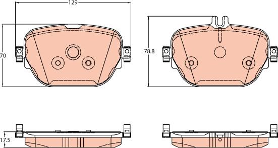 TRW GDB2191 - Тормозные колодки, дисковые, комплект parts5.com