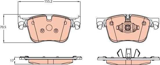 TRW GDB2193 - Тормозные колодки, дисковые, комплект parts5.com