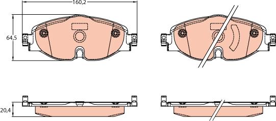 TRW GDB2143 - Тормозные колодки, дисковые, комплект parts5.com