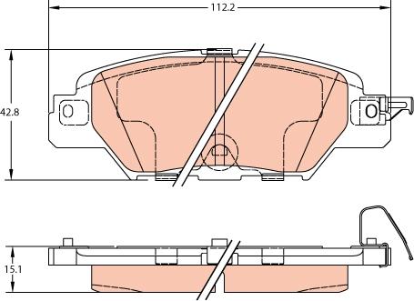 TRW GDB2163 - Тормозные колодки, дисковые, комплект parts5.com