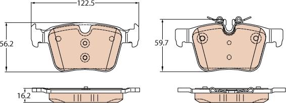 TRW GDB2110 - Тормозные колодки, дисковые, комплект parts5.com