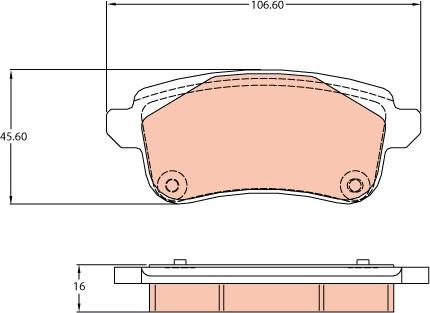 TRW GDB2136 - Тормозные колодки, дисковые, комплект parts5.com