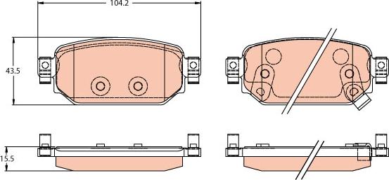 TRW GDB2172 - Тормозные колодки, дисковые, комплект parts5.com