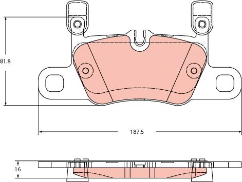 TRW GDB2369 - Тормозные колодки, дисковые, комплект parts5.com