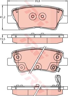 TRW GDB2242 - Тормозные колодки, дисковые, комплект parts5.com