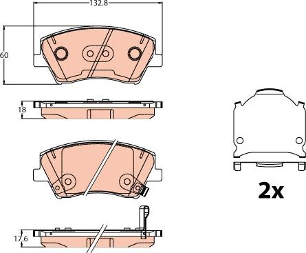 TRW GDB2203 - Тормозные колодки, дисковые, комплект parts5.com