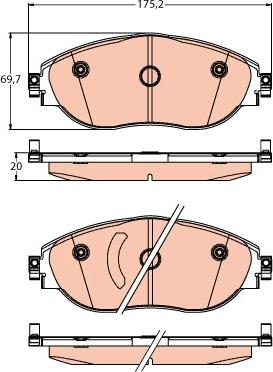 TRW GDB2219 - Тормозные колодки, дисковые, комплект parts5.com