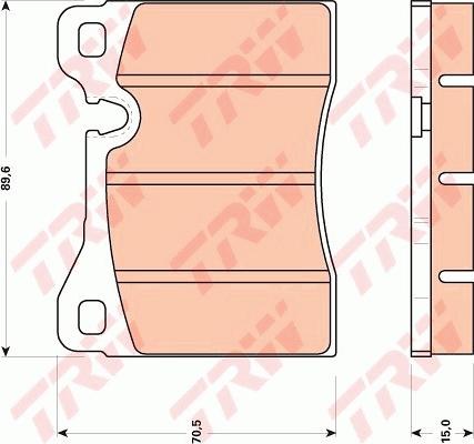 TRW GDB270 - Тормозные колодки, дисковые, комплект parts5.com