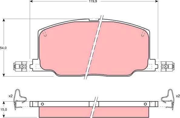 TRW GDB798 - Тормозные колодки, дисковые, комплект parts5.com