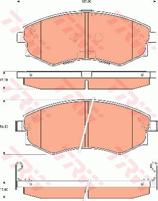 TRW GDB7521 - Тормозные колодки, дисковые, комплект parts5.com