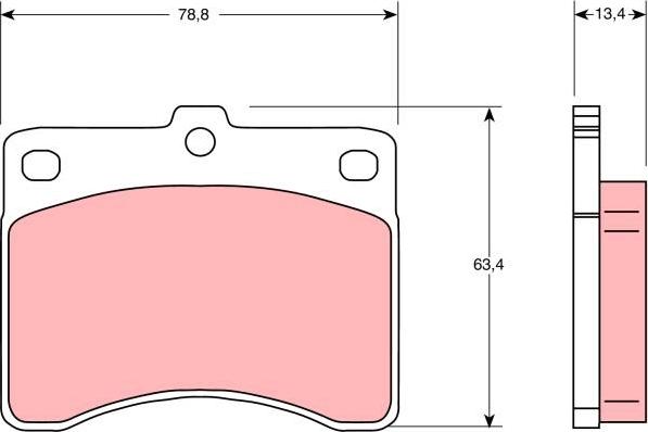 TRW GDB736 - Тормозные колодки, дисковые, комплект parts5.com