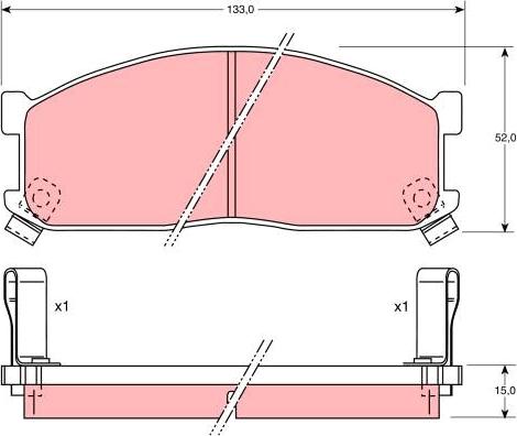 TRW GDB737 - Brake Pad Set, disc brake parts5.com