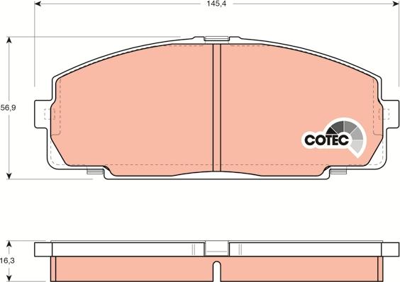 TRW GDB770 - Тормозные колодки, дисковые, комплект parts5.com