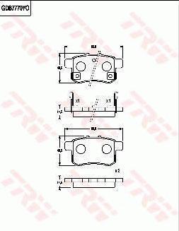 TRW GDB7770 - Тормозные колодки, дисковые, комплект parts5.com