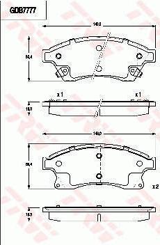 TRW GDB7777 - Тормозные колодки, дисковые, комплект parts5.com