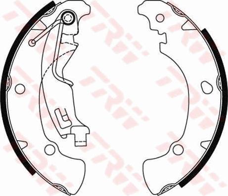 TRW GS8488 - Комплект тормозных колодок, барабанные parts5.com