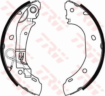 TRW GS8472 - Комплект тормозных колодок, барабанные parts5.com