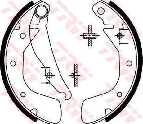 TRW GS8543 - Комплект тормозных колодок, барабанные parts5.com