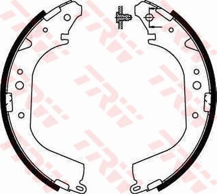 TRW GS8502 - Комплект тормозных колодок, барабанные parts5.com