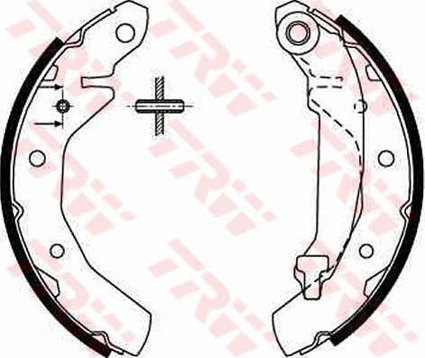 TRW GS8645 - Комплект тормозных колодок, барабанные parts5.com