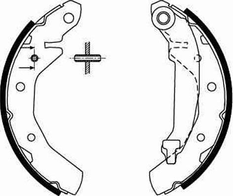 TRW GS8645 - Комплект тормозных колодок, барабанные parts5.com