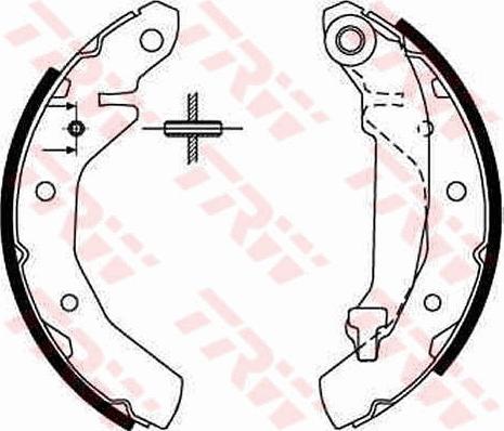 TRW GS8646 - Комплект тормозных колодок, барабанные parts5.com