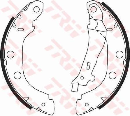 TRW GS8655 - Комплект тормозных колодок, барабанные parts5.com