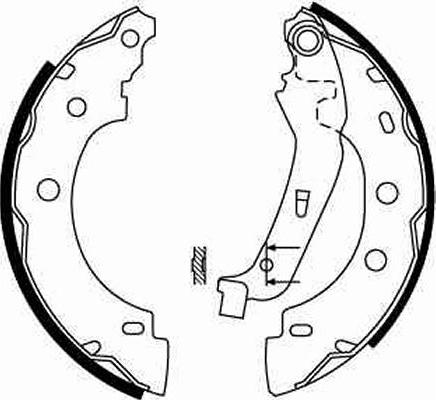 TRW GS8650 - Комплект тормозных колодок, барабанные parts5.com